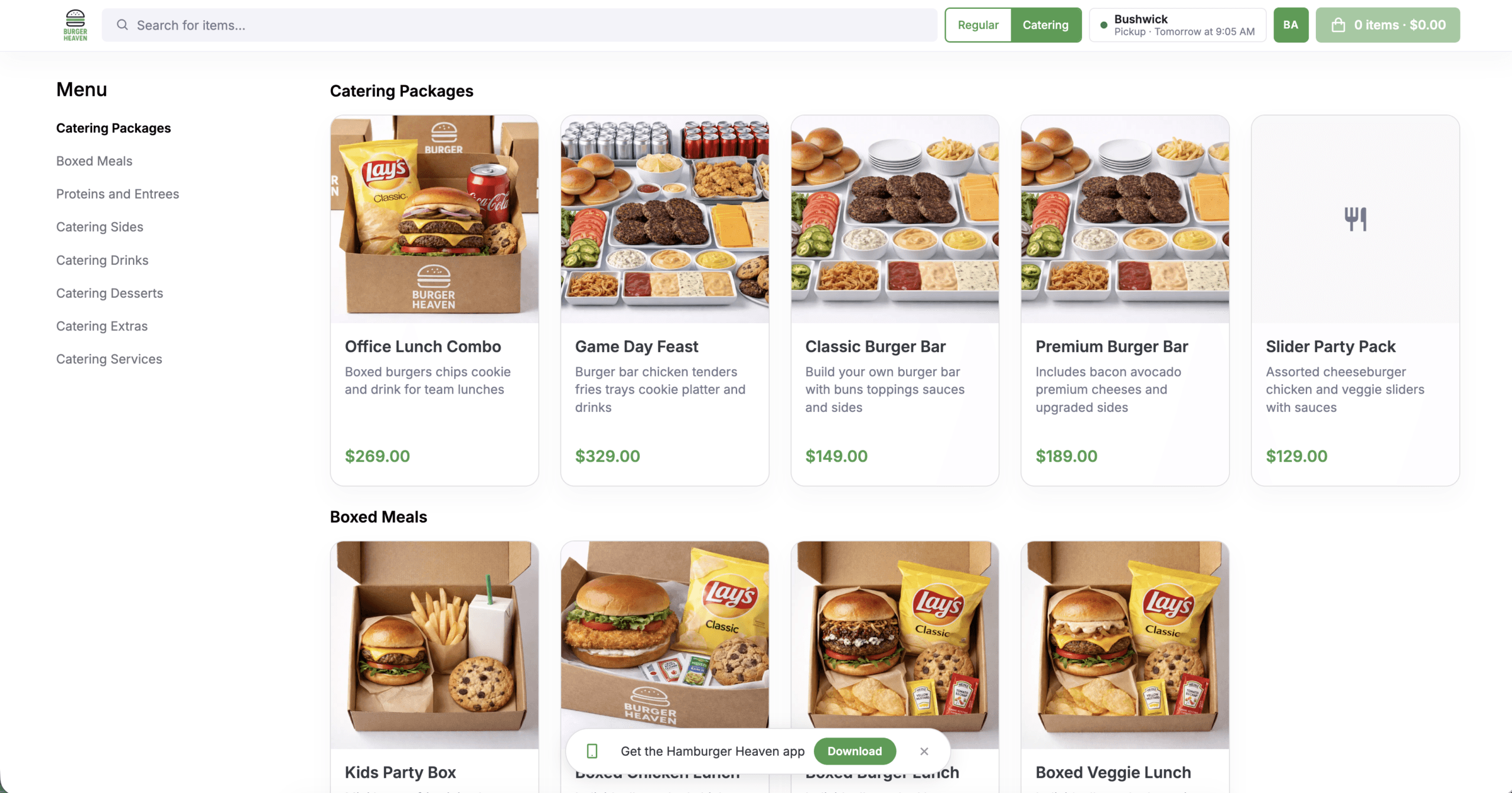 Catering View of Storefront